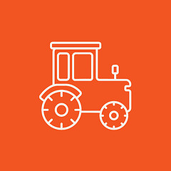 Image showing Tractor line icon.