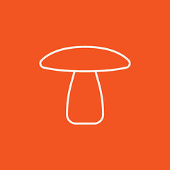 Image showing Mushroom line icon.