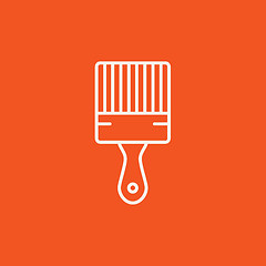 Image showing Paintbrush line icon.