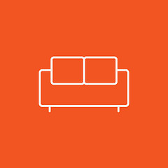 Image showing Sofa line icon.