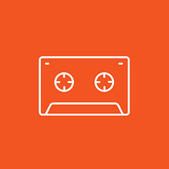 Image showing Cassette tape line icon.