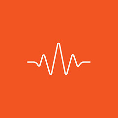 Image showing Sound wave line icon.