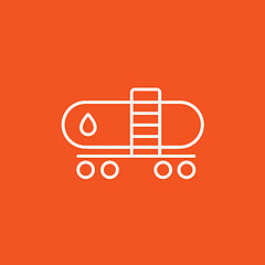 Image showing Oil tank line icon.