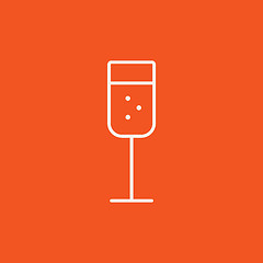 Image showing Glass of champagne line icon.