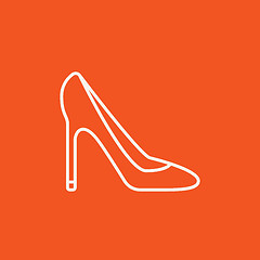 Image showing Heel shoe line icon.