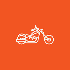 Image showing Motorcycle line icon.