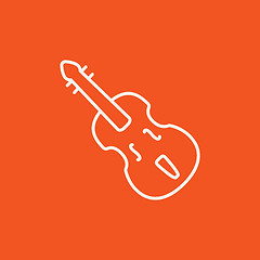 Image showing Cello line icon.