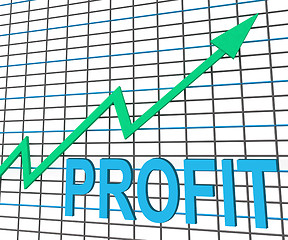 Image showing Profit Chart Graph Shows Increase Cash Wealth Revenue