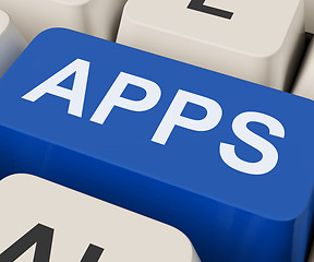 Image showing Apps Keys Shows Internet Application Or App