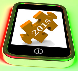 Image showing 2015 On Smartphone Shows Future Plans For New Year