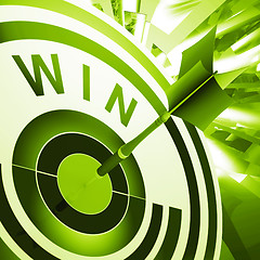 Image showing Win Target Means Successes And Victory