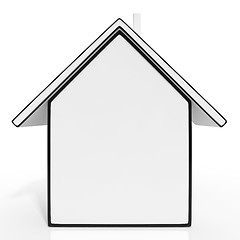 Image showing House Icon And Copyspace Showing Home For Sale