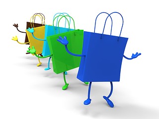 Image showing Shopping Bags Dancing Shows Retail Buys