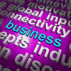 Image showing Business Word Cloud Shows Commercial Trade Or Deal