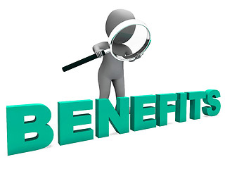 Image showing Benefits Character Means Perks Favors Or Rewards\r