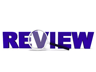 Image showing Review Word Shows Reviewing Evaluating Evaluate And Reviews