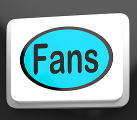 Image showing Fans Button Shows Follower Or Internet Fan