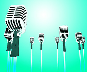 Image showing Microphones Micl Shows Music Groups Band Or Singing Hits