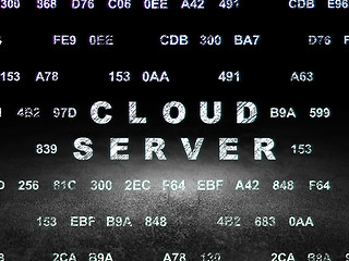 Image showing Cloud technology concept: Cloud Server in grunge dark room