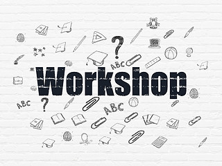 Image showing Studying concept: Workshop on wall background