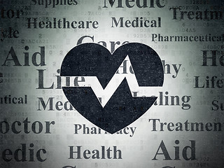Image showing Medicine concept: Heart on Digital Paper background