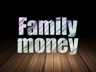 Image showing Money concept: Family Money in grunge dark room