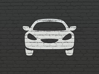 Image showing Vacation concept: Car on wall background