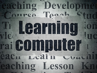 Image showing Studying concept: Learning Computer on Digital Paper background