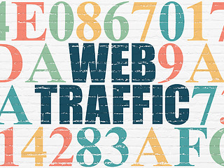 Image showing Web development concept: Web Traffic on wall background