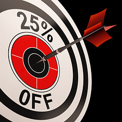 Image showing 25 Percent Off Shows Discount Promotion Advertisement