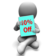 Image showing Ten Percent Off Tablet Means 10% Discount Or Sale Online