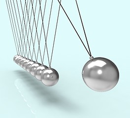 Image showing Newton Cradle Showing Energy And Gravity