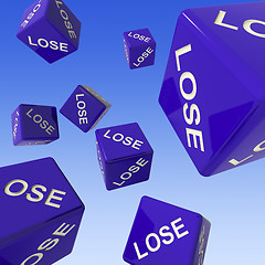 Image showing Lose Dice Background Showing Failure 