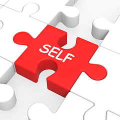 Image showing Self Puzzle Shows Me My Yourself Or Myself