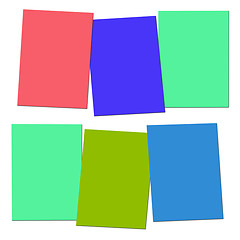 Image showing Three Blank Paper Slips Show Copyspace For 3 Letter Words