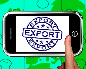 Image showing Export On Smartphone Shows International Shipping