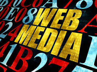 Image showing Web design concept: Web Media on Digital background
