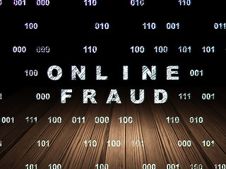 Image showing Safety concept: Online Fraud in grunge dark room