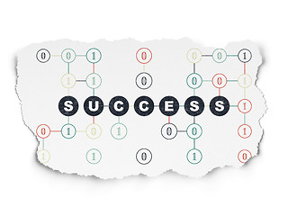 Image showing Finance concept: Success on Torn Paper background