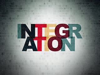 Image showing Business concept: Integration on Digital Paper background