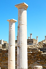 Image showing archeology  in delos  