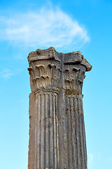 Image showing old column in the africa sky history and nature