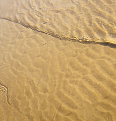 Image showing morocco in africa brown coastline wet sand beach near atlantic o