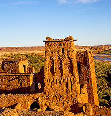 Image showing africa in morocco the old contruction and the historical village