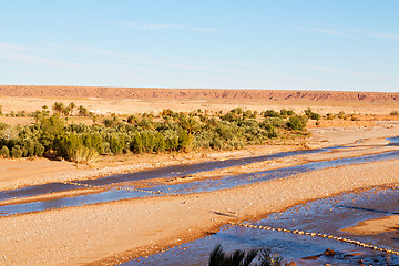 Image showing sunset in africa old   the river blue