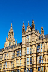 Image showing in london old historical    parliament   structure  