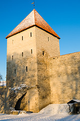 Image showing  Winter view of the Old Tallinn