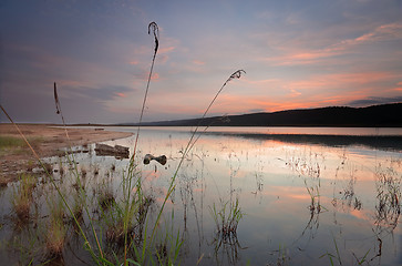 Image showing Lake Burralow after sunset Australia