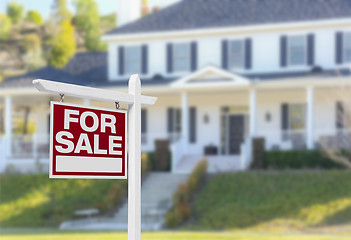 Image showing Home For Sale Sign in Front of New House