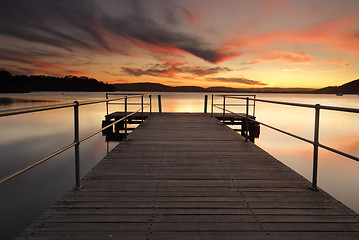 Image showing Stunning summer sunset from Carak Wharf